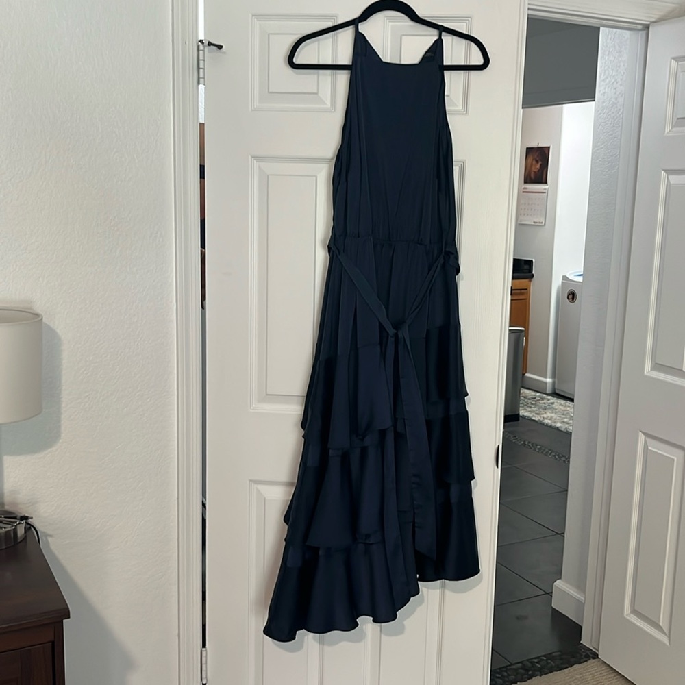 Navy Blue Tiered Maxi Dress